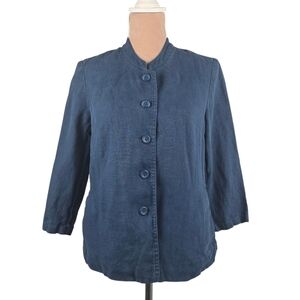 Seasalt Cornwall Casting Call Jacket Linen Navy Size UK 10 = US 6